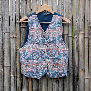 Vintage floral vest